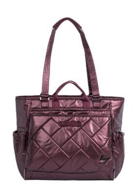 Lug Cabby SE Tote Bag Metallic Wine Burgundy